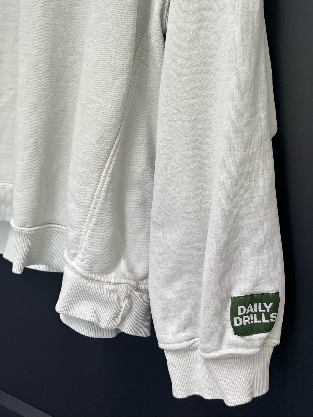 Daily Drills Oversized Crewneck Sweatshirt Surf XS S Sea Salt Green FLAWED - Picture 4 of 7